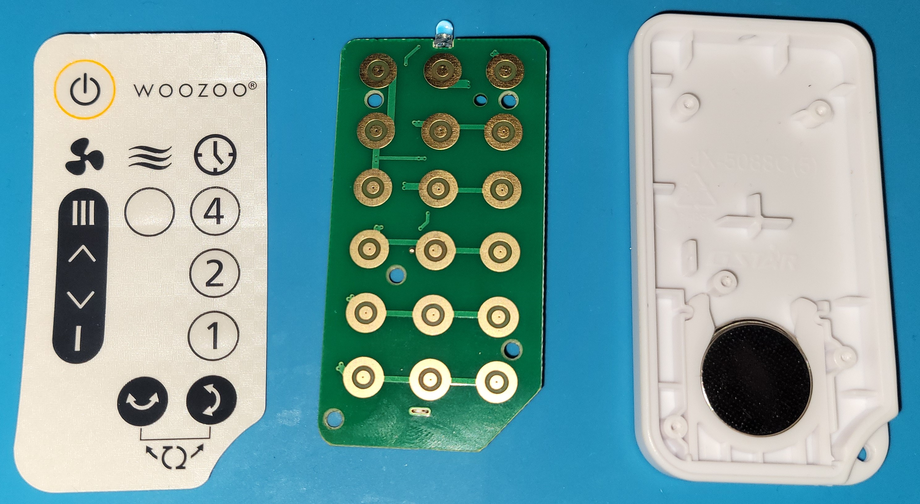 disassembled remote